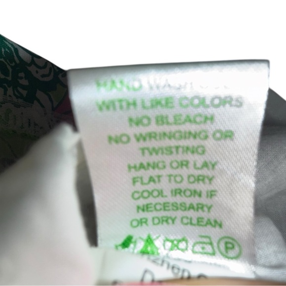 ▶️ Lilly Pulitzer ◀️ Pink Green Strapless Butterfly Lottie Dress Size 10 - Picture 10 of 14